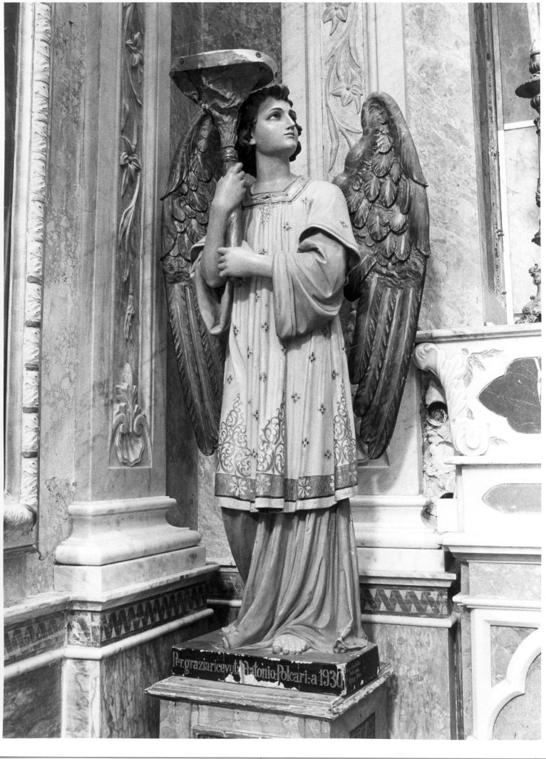 angelo (candelabro - a statua) - bottega campana (sec. XX)