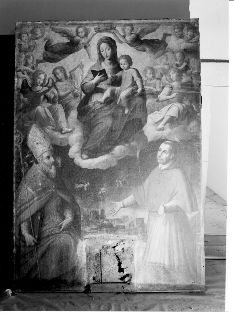 Madonna con Bambino e Santi (dipinto) di Balducci Giovanni detto Cosci (primo quarto sec. XVII)