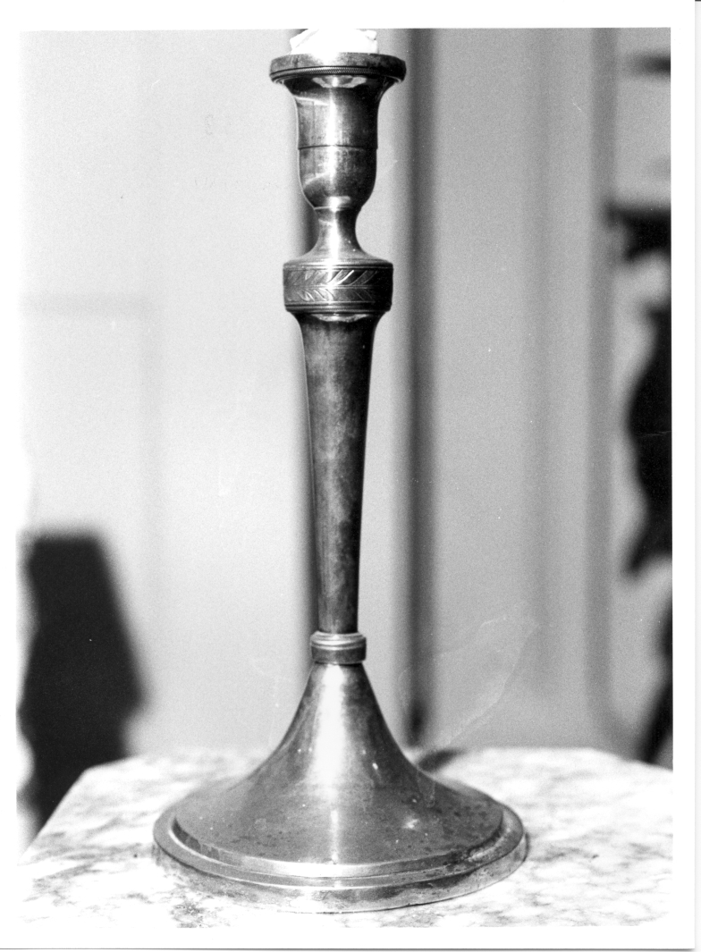 candelabro, serie - bottega napoletana (fine/inizio secc. XIX/ XX)
