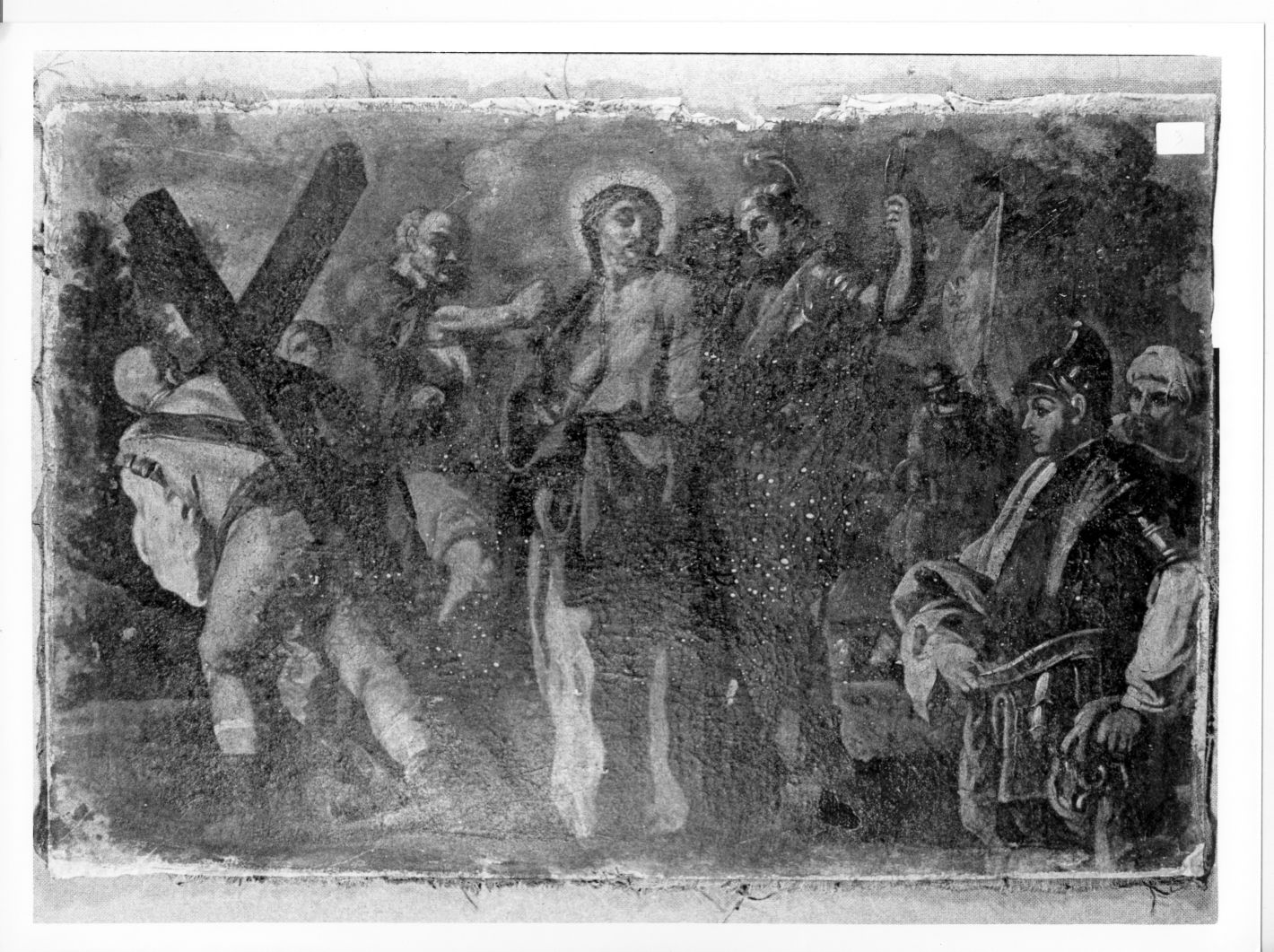stazione II: Gesù caricato della croce (Via Crucis, ciclo) di Solimena Francesco detto Abate Ciccio (cerchia) (sec. XVIII)
