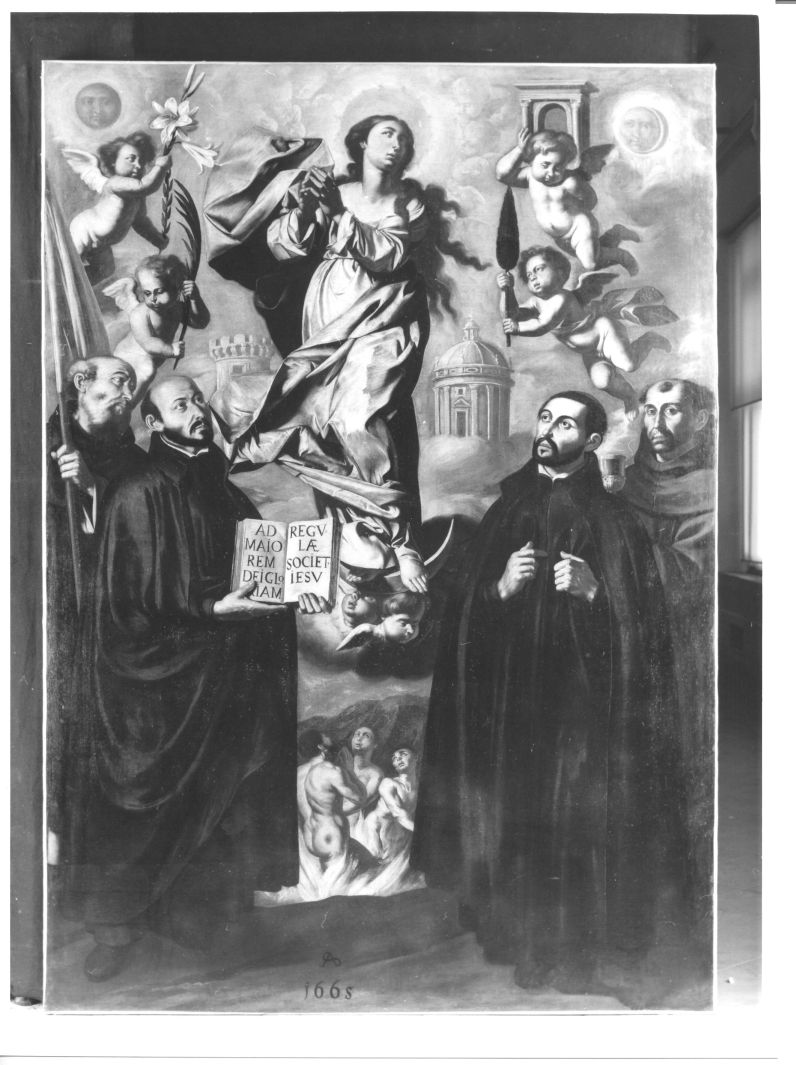 Madonna Immacolata e Santi (dipinto) di Solimena Angelo (sec. XVII)