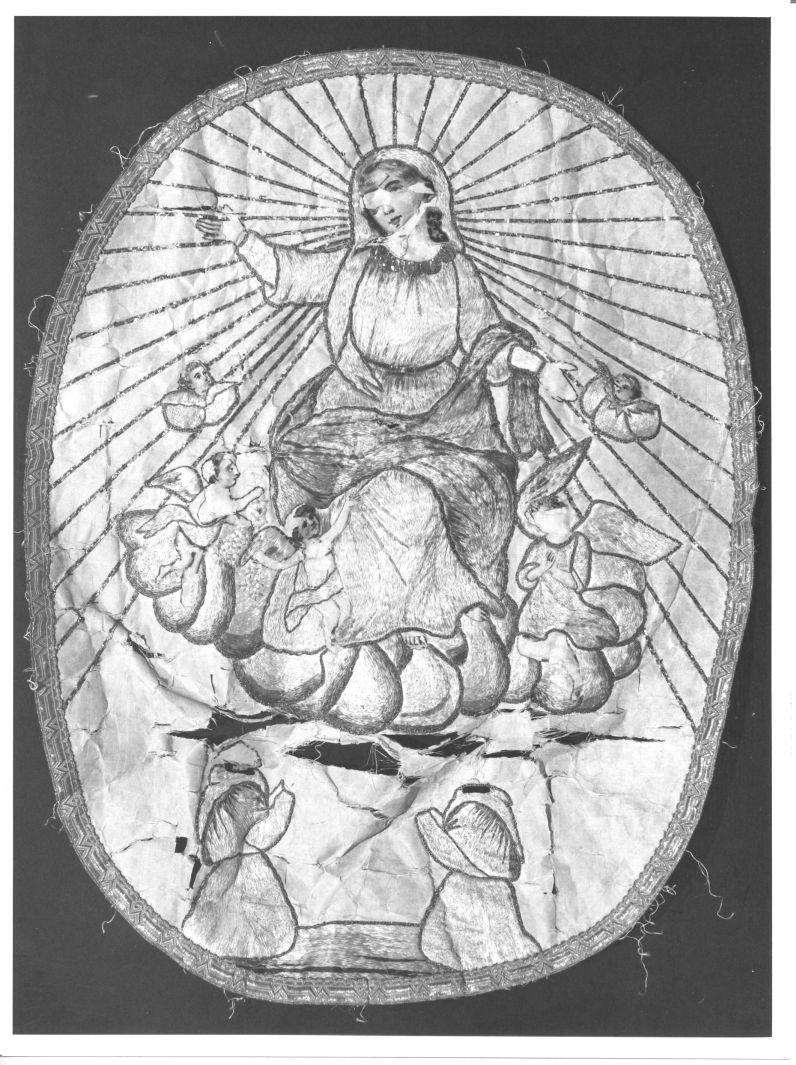 assunzione della Madonna (gagliardetto) - manifattura Italia meridionale (sec. XIX)
