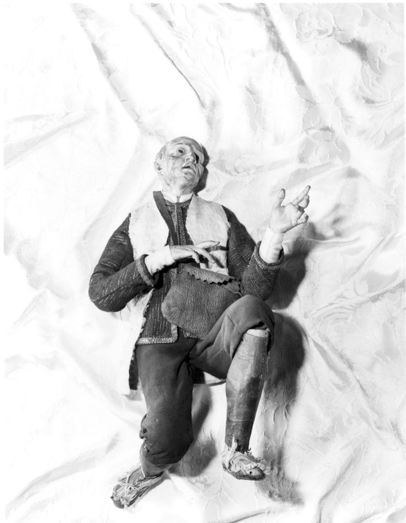 figura maschile (statuetta di presepio) - bottega campana (sec. XVIII)