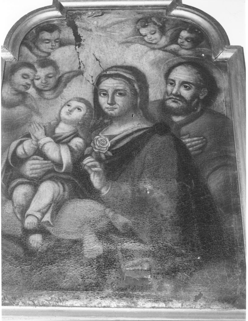 Maria Vergine bambina con Sant'Anna e San Gioacchino (dipinto) - ambito campano (sec. XVIII)