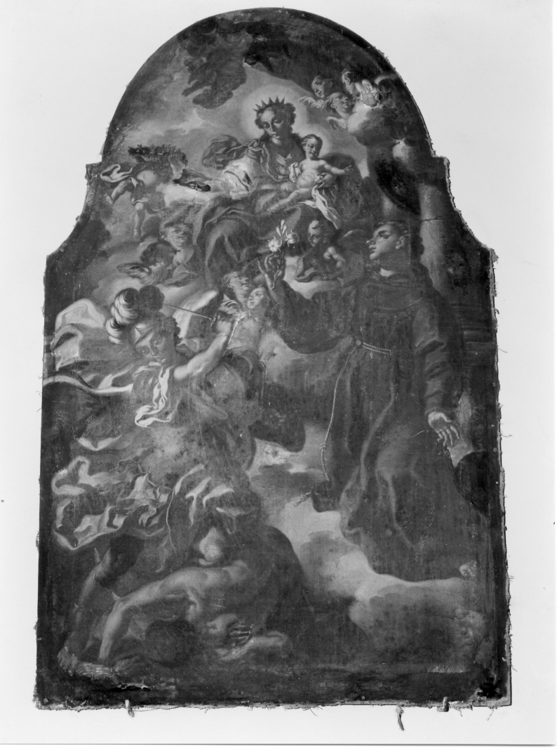 Madonna con Bambino, Sant'Antonio da Padova e San Michele Arcangelo (dipinto) - ambito campano (sec. XVIII)