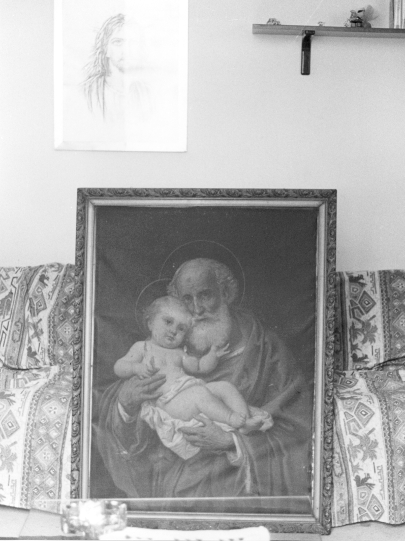 San Giuseppe e Gesù Bambino (dipinto) - ambito Italia meridionale (fine sec. XIX)