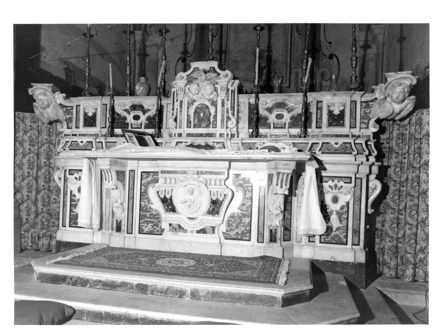 altare maggiore, opera isolata - bottega napoletana (prima metà sec. XVIII)