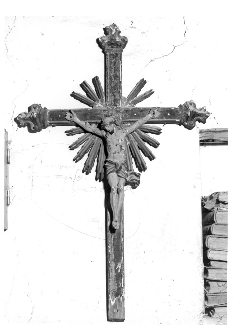 crocifisso di sacrestia, opera isolata - bottega Italia meridionale (sec. XIX)