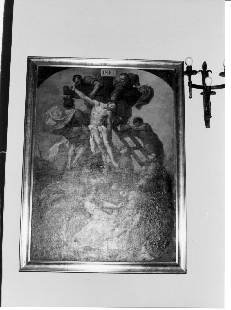 deposizione di Cristo dalla croce (dipinto) - ambito napoletano (seconda metà sec. XIX)