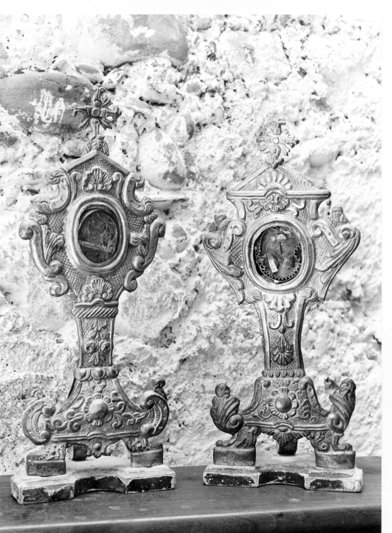 reliquiario-ostensorio, serie - bottega napoletana (seconda metà sec. XVIII)