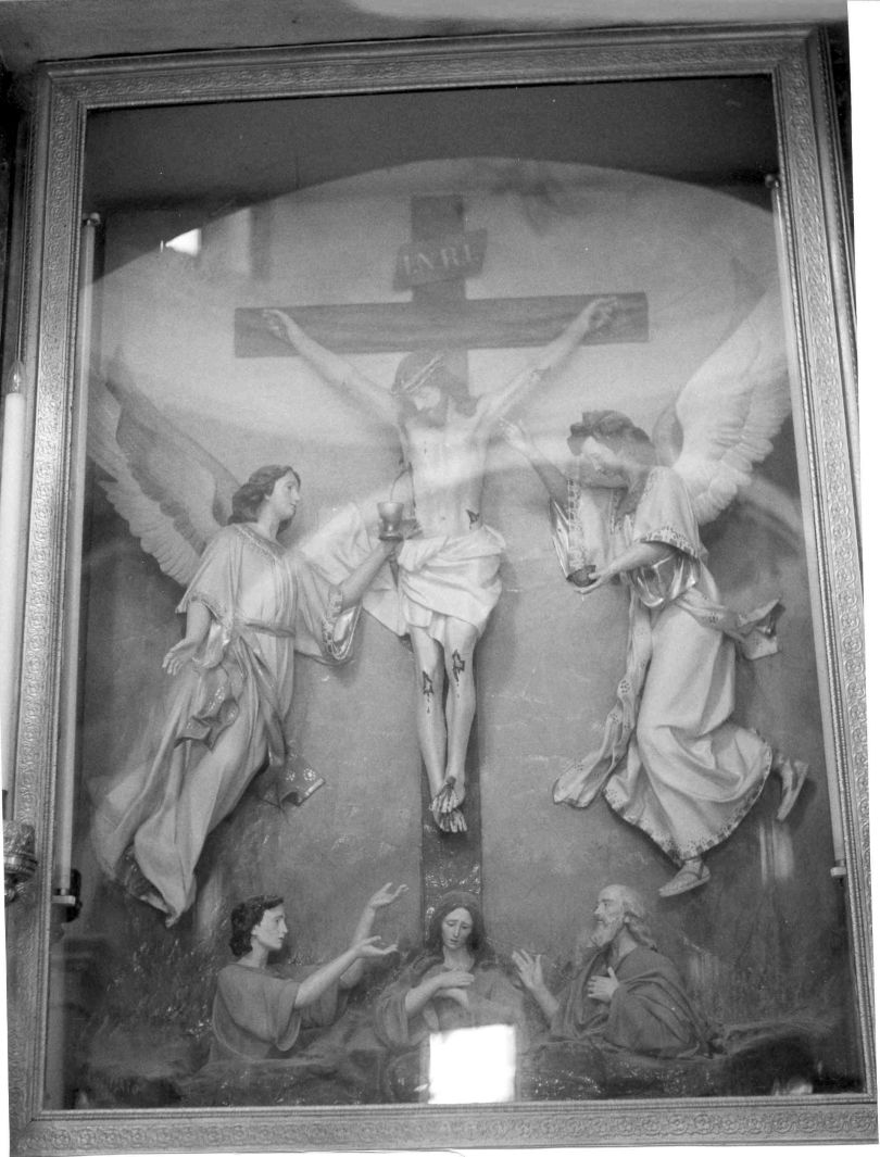 crocifissione di Cristo con santi (gruppo scultoreo) - bottega Italia meridionale (prima metà sec. XX)