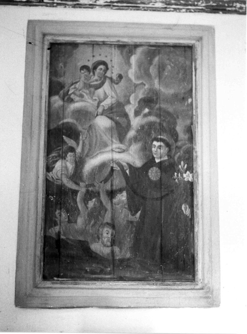 Sant'Antonio intercede per le anime del purgatorio (dipinto) - ambito campano (prima metà sec. XIX)