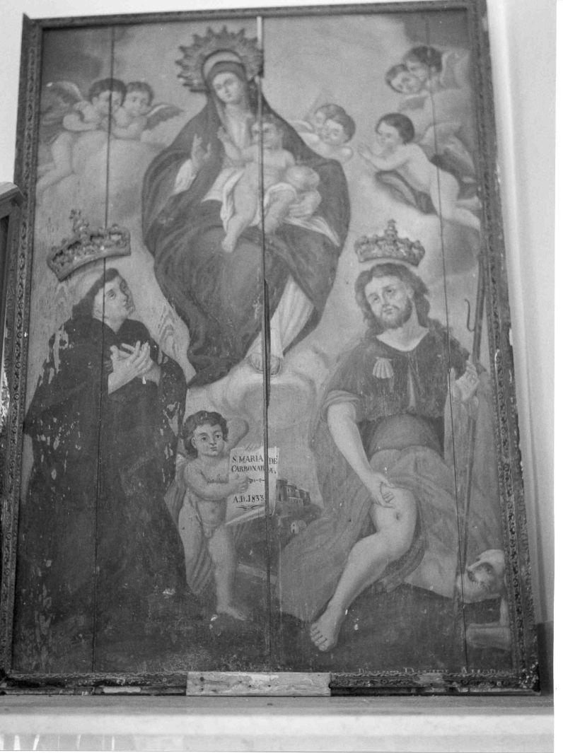 Madonna con Bambino e Santi (dipinto) di Amorosi Daniele (sec. XIX)