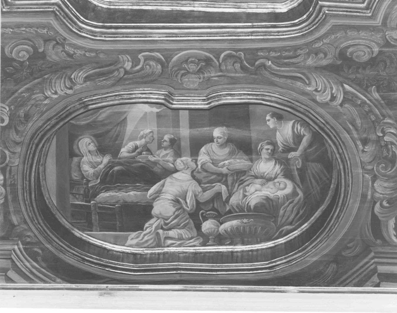 nascita di Maria Vergine (dipinto, ciclo) di Viralio V (sec. XVIII)