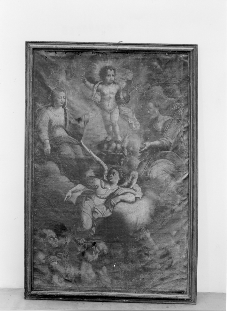 Gesù Bambino in gloria (dipinto) - ambito campano (sec. XVIII)