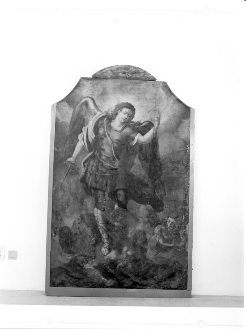 San Michele Arcangelo schiaccia il demonio (dipinto) - ambito campano (sec. XVIII)