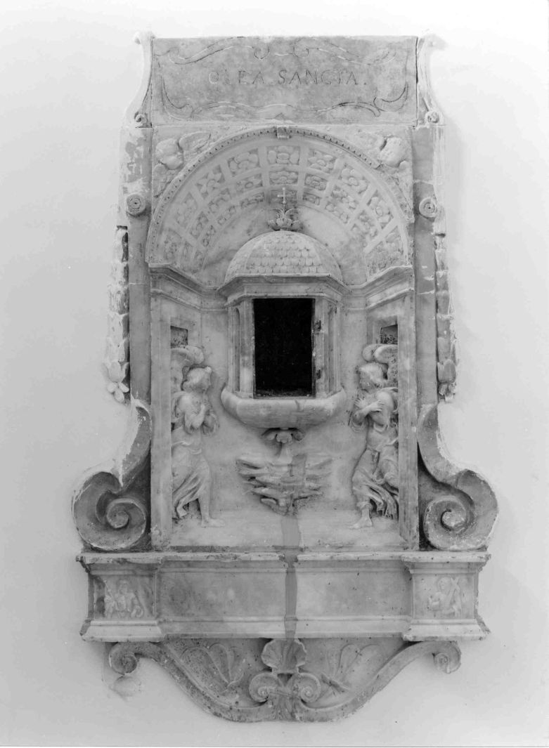 tabernacolo murale - bottega Italia meridionale (fine/inizio secc. XV/ XVII)