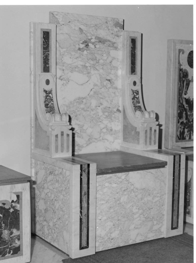 sedile per concelebrazione, opera isolata - bottega campana (fine sec. XVIII)