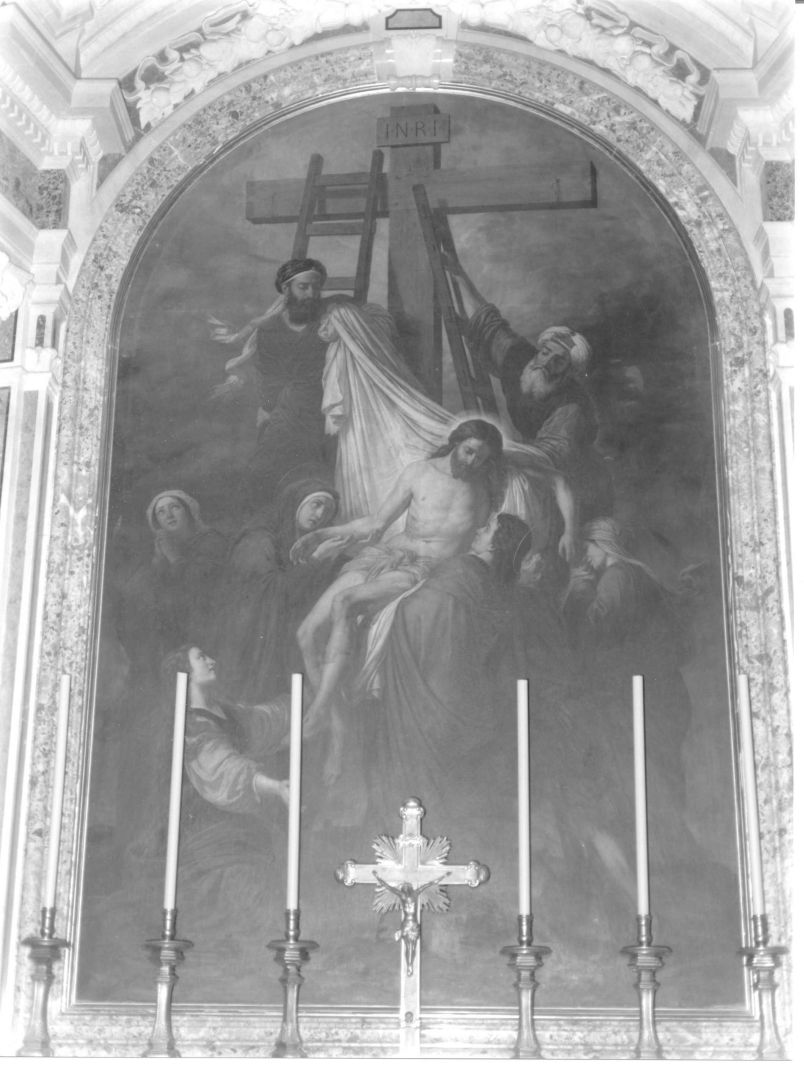 deposizione di Cristo dalla croce (dipinto) di Morano Vincenzo (attribuito) (sec. XIX)