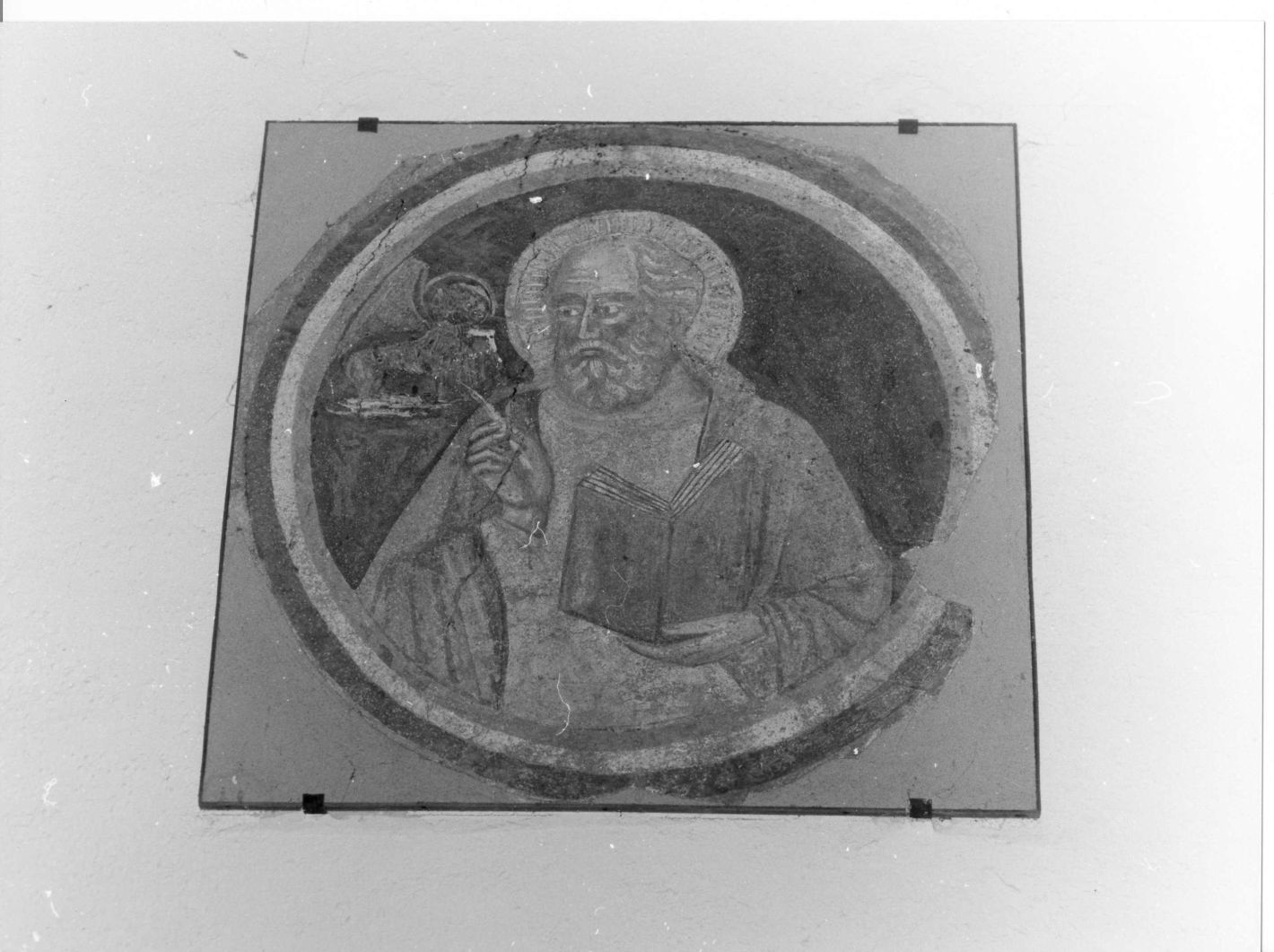 San Marco Evangelista (dipinto, frammento) - ambito campano (sec. XIV)