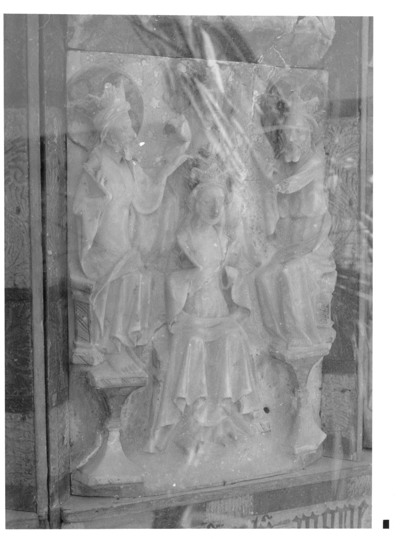 incoronazione di Maria Vergine (rilievo, elemento d'insieme) - bottega inglese (sec. XV)