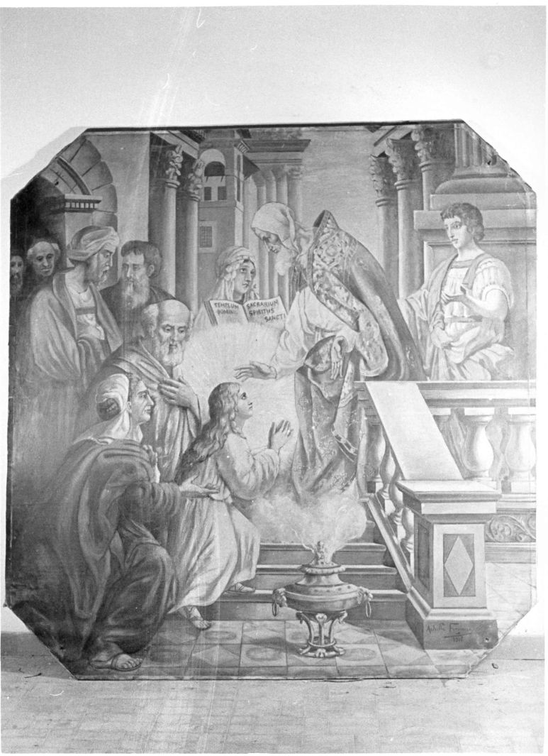 presentazione di Maria Vergine al tempio (dipinto) di Forgione Achille (sec. XX)