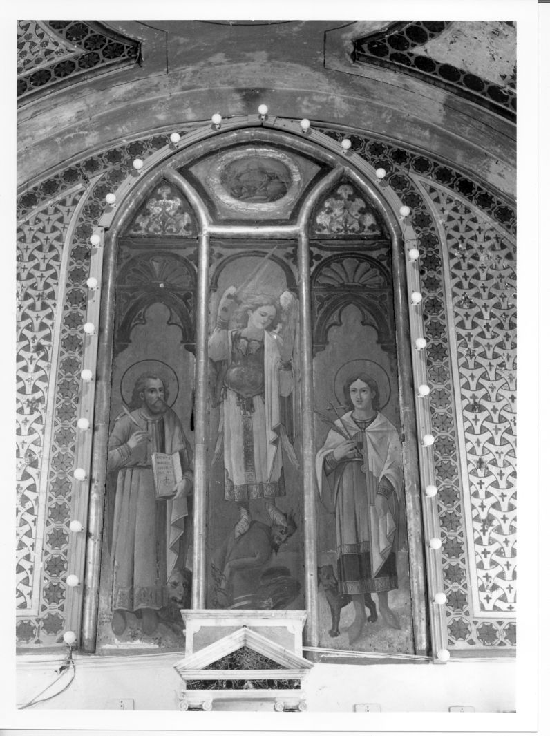 San Michele Arcangelo tra San Marco e San Vito (dipinto) - ambito napoletano (fine/inizio secc. XIX/ XX)