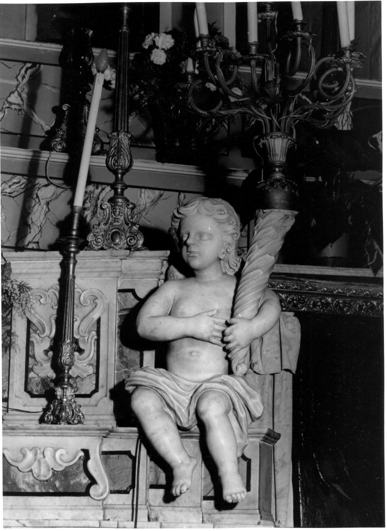 angelo reggicandelabro (scultura, coppia) - bottega campana (sec. XVIII)