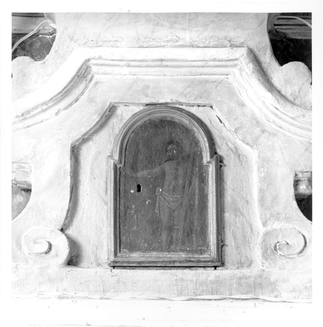 Cristo risorto (sportello di tabernacolo) - bottega campana (sec. XVII)