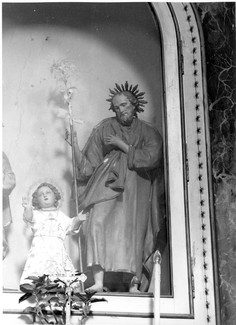 San Giuseppe (statua, elemento d'insieme) - bottega campana (sec. XIX)