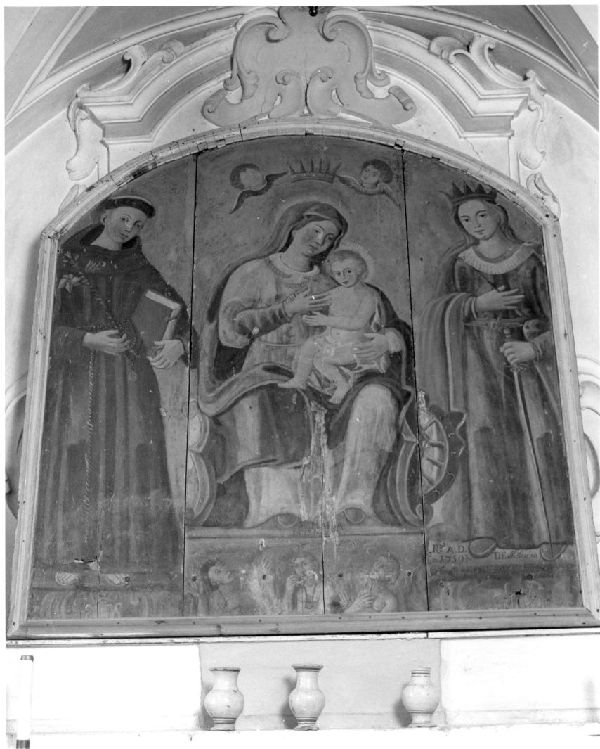 Madonna in trono con Bambino e Santi (dipinto) di De Melecrinis (sec. XVIII)