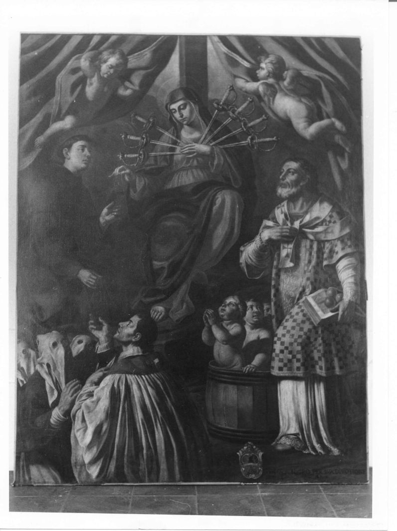 Madonna trafitta da sette spade (dipinto) di Solimena Angelo (cerchia) (sec. XVIII)