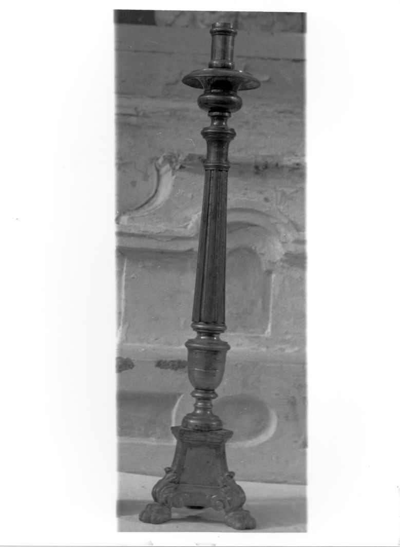 candeliere, serie - bottega campana (seconda metà sec. XIX)