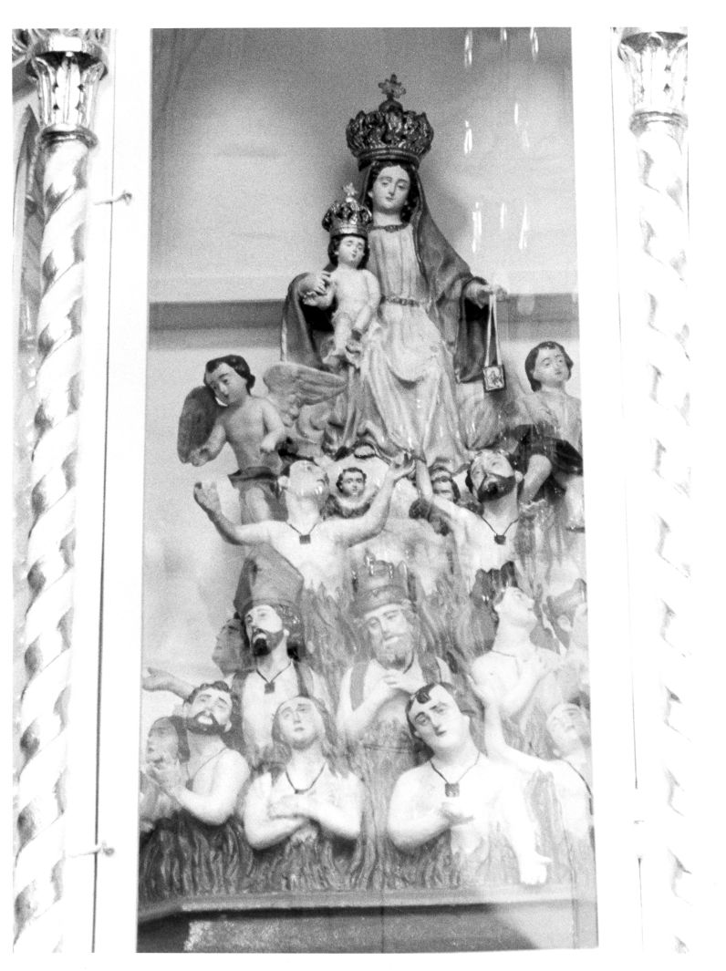 Madonna del Carmelo e anime purganti (gruppo scultoreo) - bottega Italia meridionale (sec. XIX)
