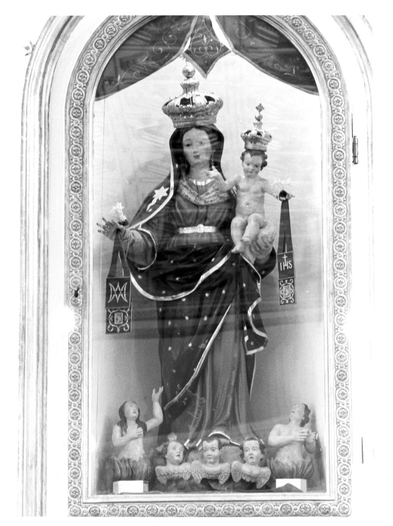 Madonna del Carmelo e anime purganti (gruppo scultoreo) - bottega Italia meridionale (fine sec. XIX)