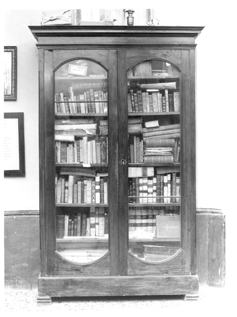 armadio libreria, opera isolata - bottega Italia meridionale (inizio sec. XX)