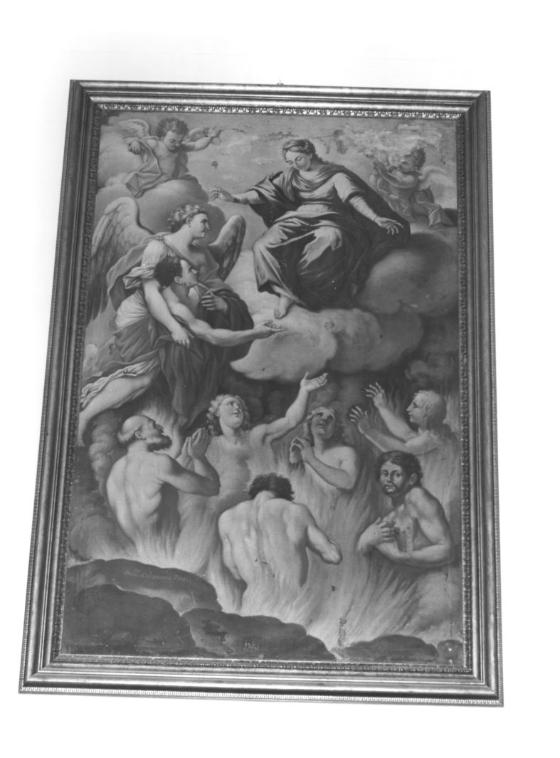 Madonna che intercede per le anime del purgatorio (dipinto) di Celentano Domenico (sec. XVIII)