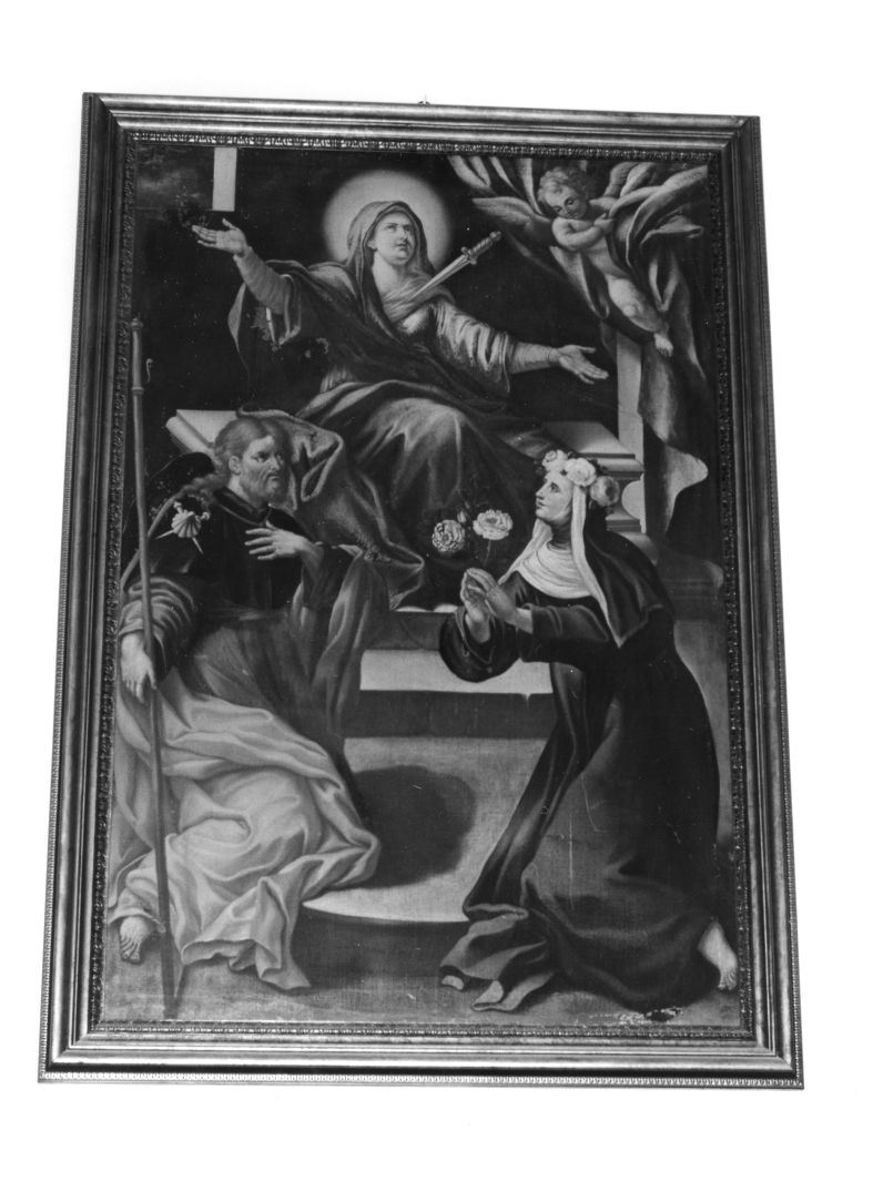 Madonna Addolorata e Santi (dipinto) di Celentano Domenico (sec. XVIII)