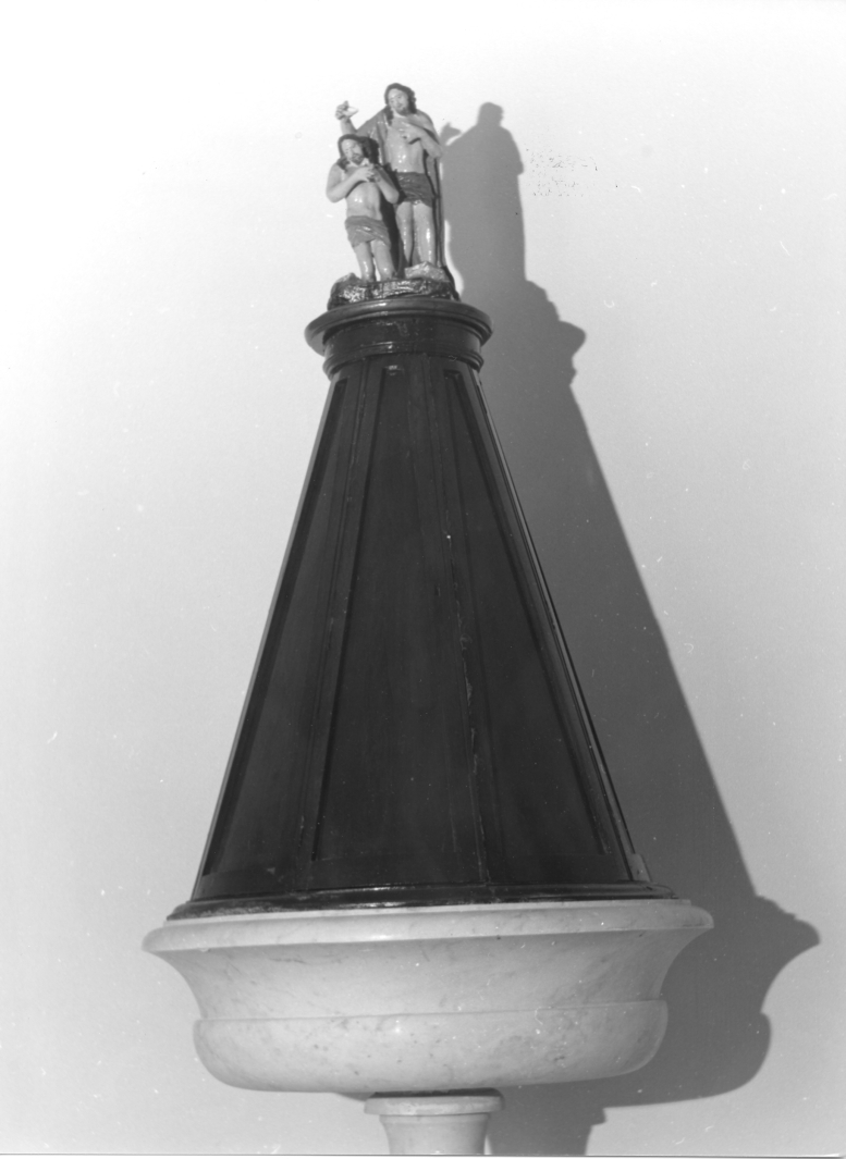 coperchio del fonte battesimale, elemento d'insieme - bottega campana (sec. XIX)