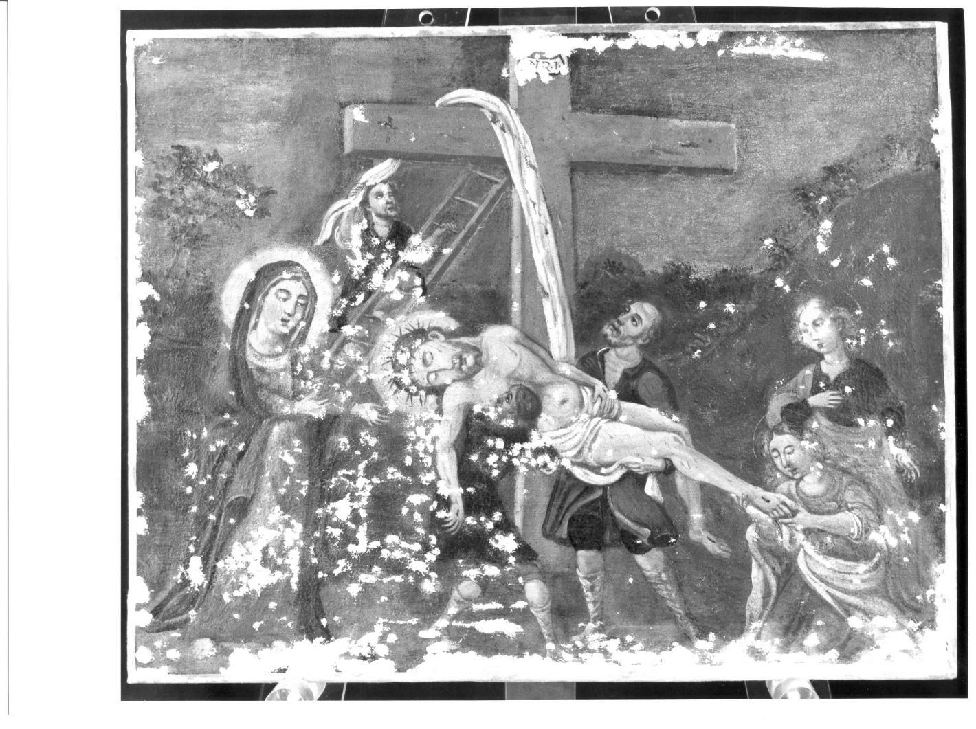 stazione XIII: Gesù deposto dalla croce (dipinto, ciclo) - ambito Italia meridionale (sec. XIX)