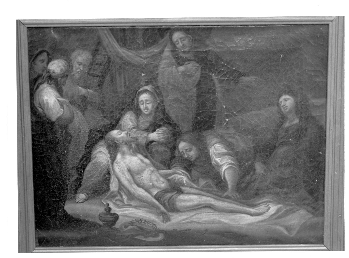 stazione XIII: Gesù deposto dalla croce (dipinto, elemento d'insieme) - ambito Italia meridionale (fine/inizio secc. XVIII/ XIX)