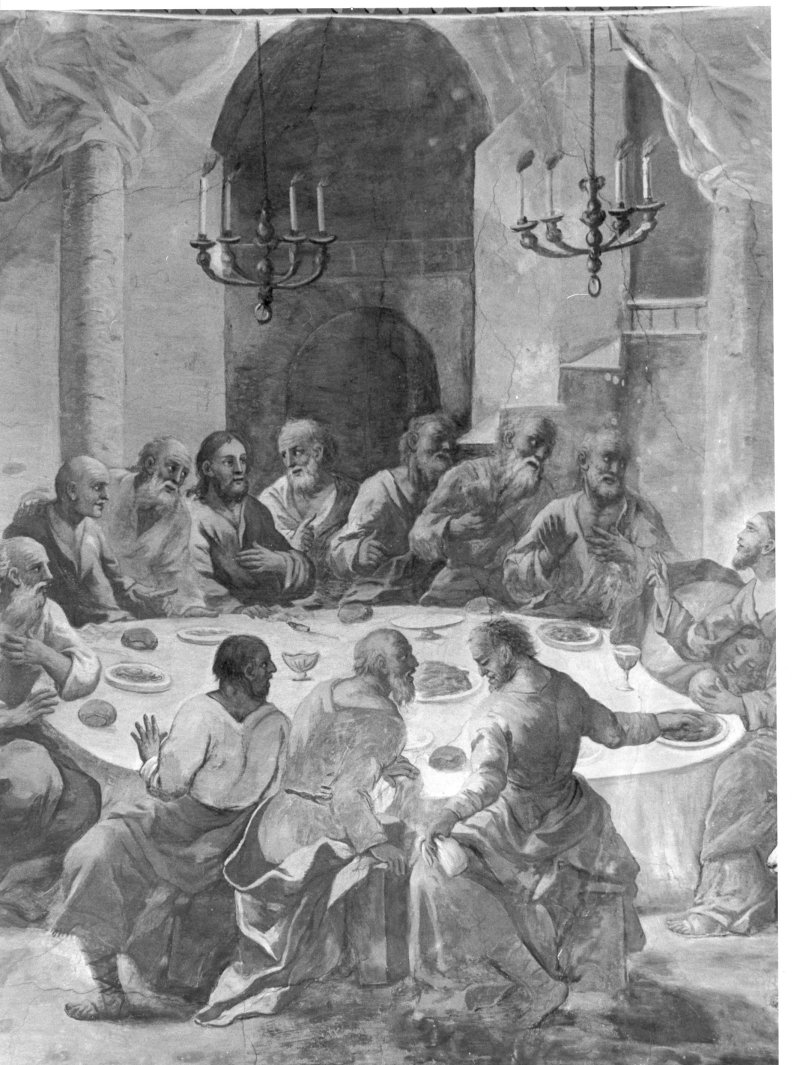 ultima cena (dipinto, elemento d'insieme) - ambito campano (sec. XVII)