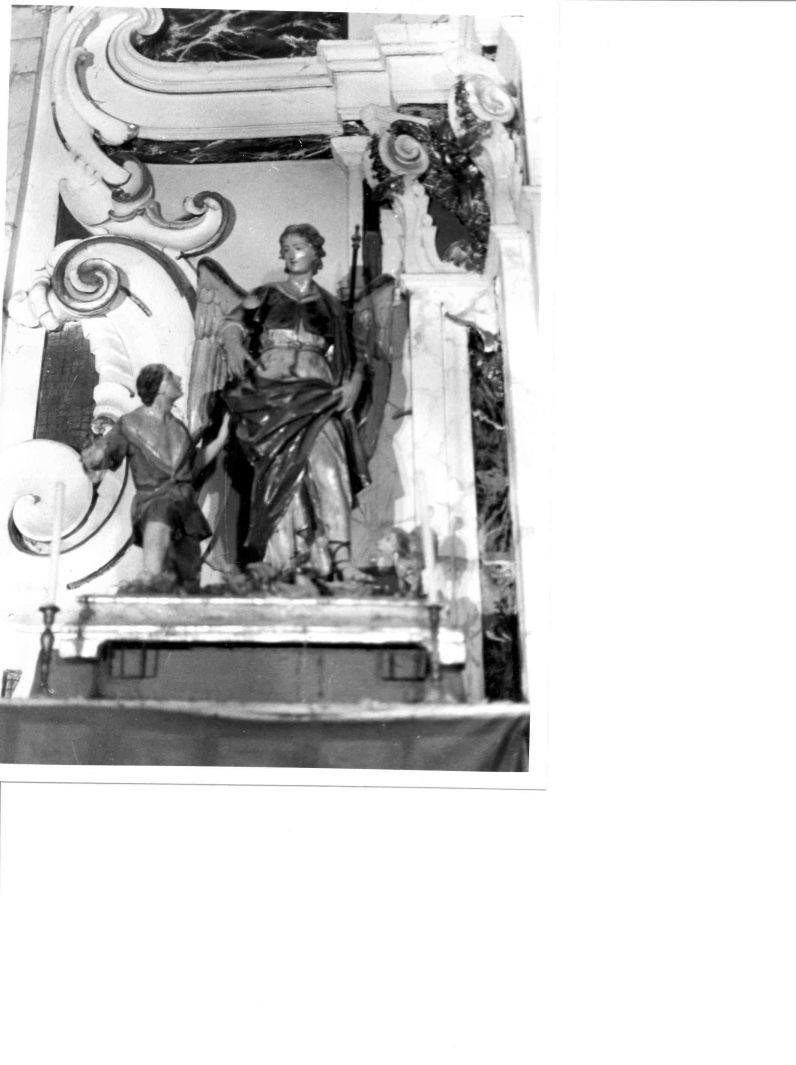 Tobia e San Raffaele arcangelo (gruppo scultoreo) - bottega Italia meridionale (sec. XIX)