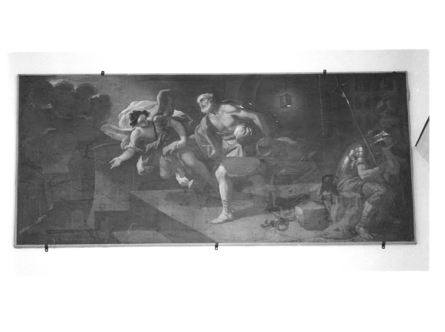 San Pietro liberato dal carcere da un angelo (dipinto, opera isolata) di Miglionico Andrea (seconda metà sec. XVIII)