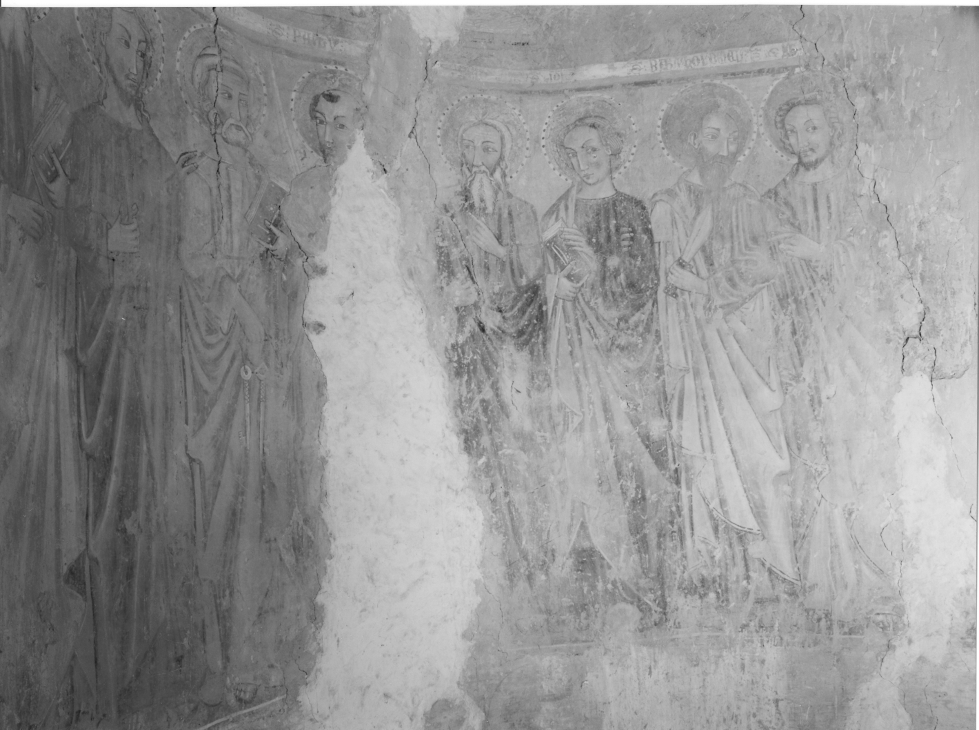 apostoli (dipinto, elemento d'insieme) - ambito salernitano (prima metà sec. XIV)