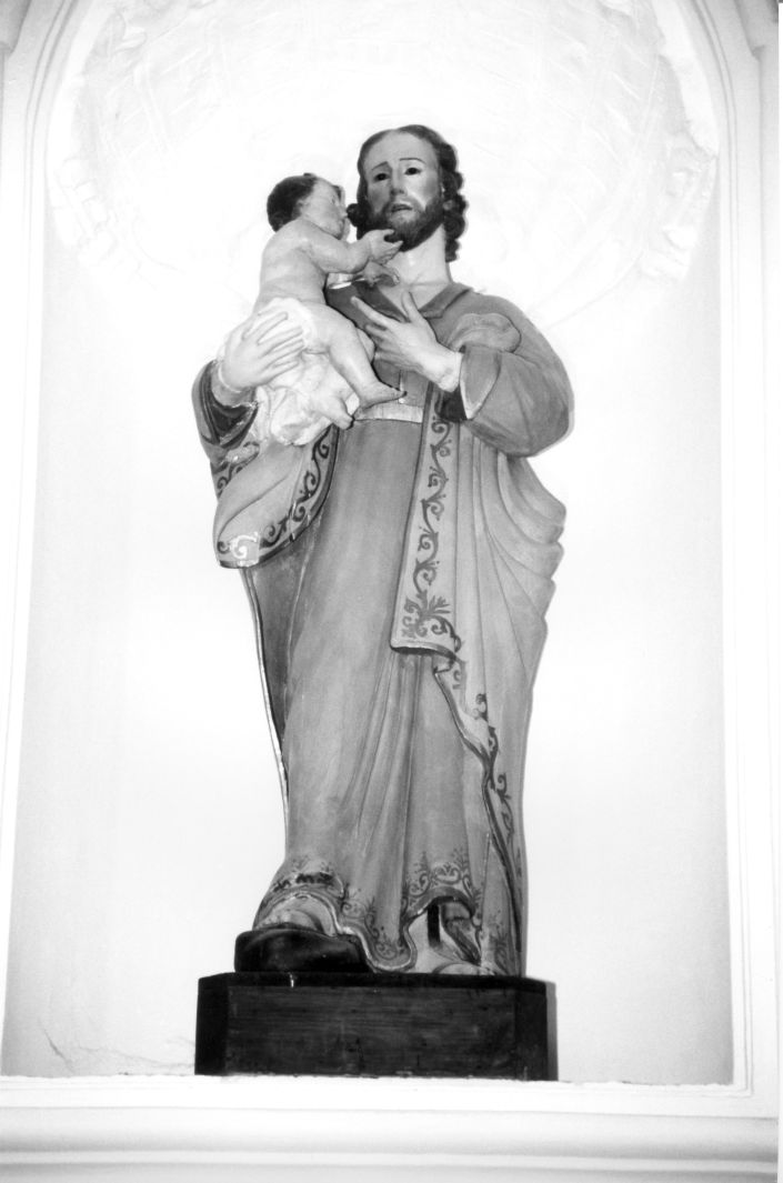 San Giuseppe e Gesù Bambino (statua, opera isolata) - bottega campana (fine/inizio secc. XVIII/ XIX)