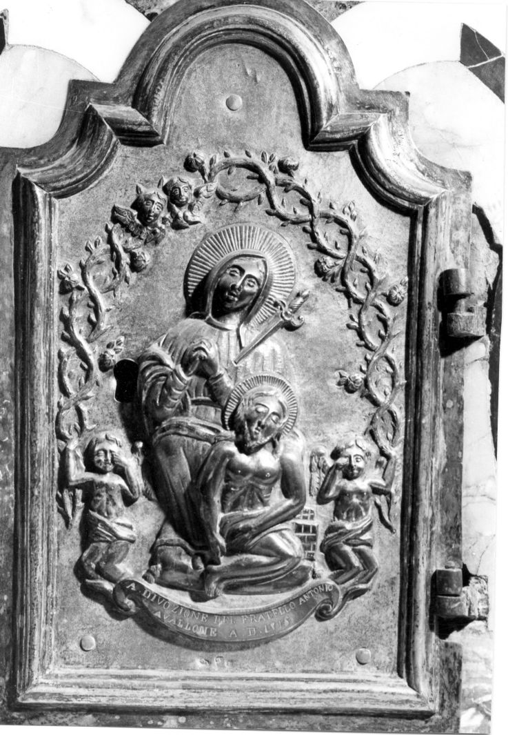 Madonna Addolorata (sportello di tabernacolo) - bottega campana (sec. XIX)