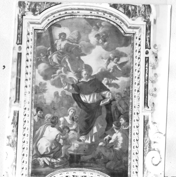 San Vincenzo Ferrer predica (dipinto) di De Mura Francesco (maniera) (sec. XVIII)
