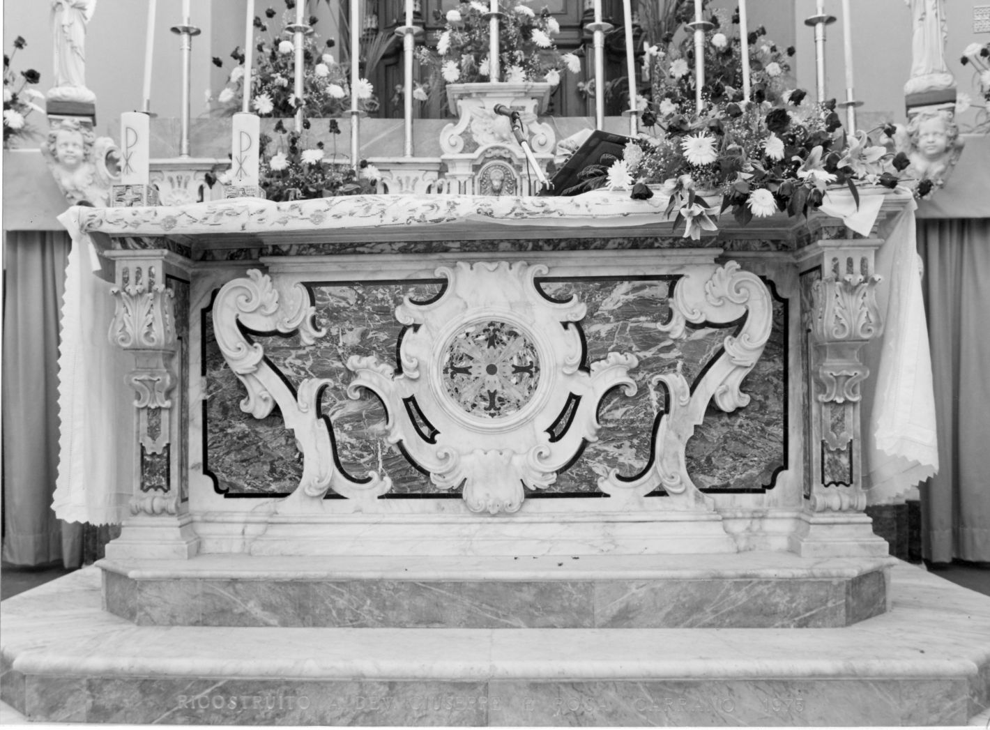 mensa d'altare - bottega campana (sec. XVIII)