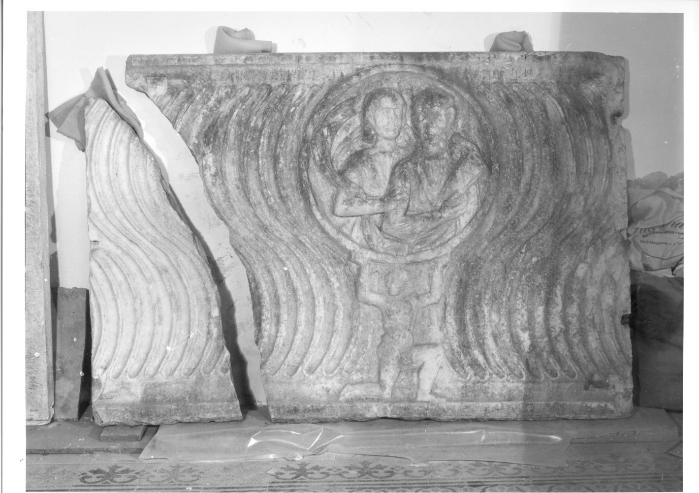 sarcofago, frammento - bottega campana (seconda metà sec. III)